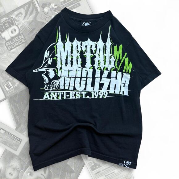 Black Grunge Y2K Metal Mulisha Graphic Tee - Picture 2 of 6
